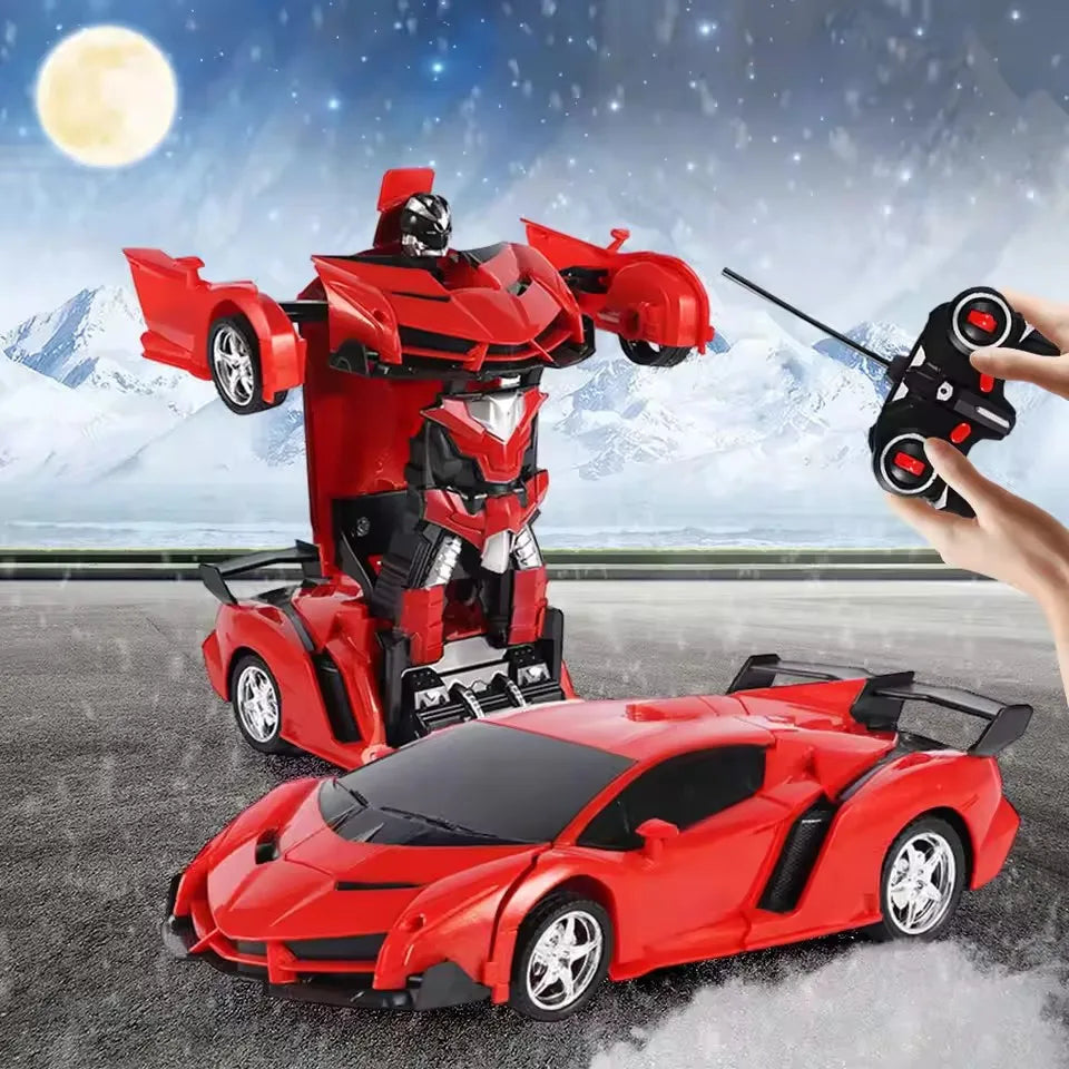 Electric RC Car 2 In 1 Transformation Robots Sports Vehicle Model Robots Boys Toys Remote Cool RC Deformation Cars Kid Toy Gifts