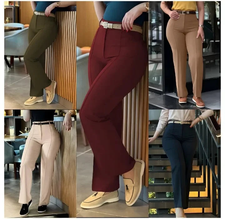 Pants Women Clothing New 2024 Autumn Elegant Cute Style Fresh and Sweet Collage Pants High Waisted Casual Trousers Streetwear