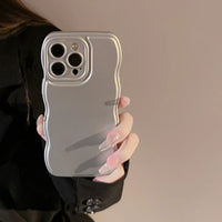 New Men Women Wave Phone Case For iPhone 12 13 14 15 16 Pro Max Shockproof Dissipate Heat Silicone Soft Cases Protective Shell