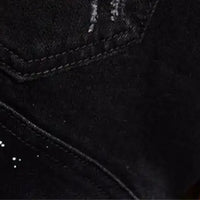 Fashion Trendy Slim Denim Jeans Men Distressed Ripped Holes Patches Spring Autumn Casual Design Korean Luxury Clothing Trousers