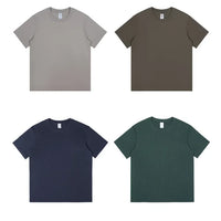 Men's 230g Heavy Cotton Short-sleeved T-shirt Men Pure Cotton Loose Solid Color Bottoming Shirt Trendy Man T-shirt Tops Clothes