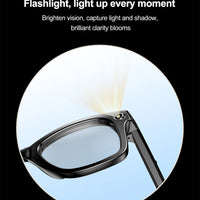 AI Smart Glasses with HD Camera for Photos Videos Hands-Free Vlog Recording Camera Glasses Audio for Driving Outdoor Sunglasses