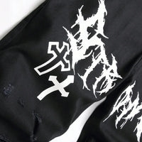 Men's street paint printed jeans and jeans