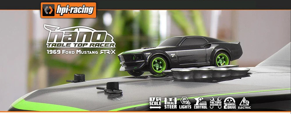 HPI 160980 NANO-TTR 1/64 MINI RC Remote Control On-road Car Desktop Adult Children's Toys