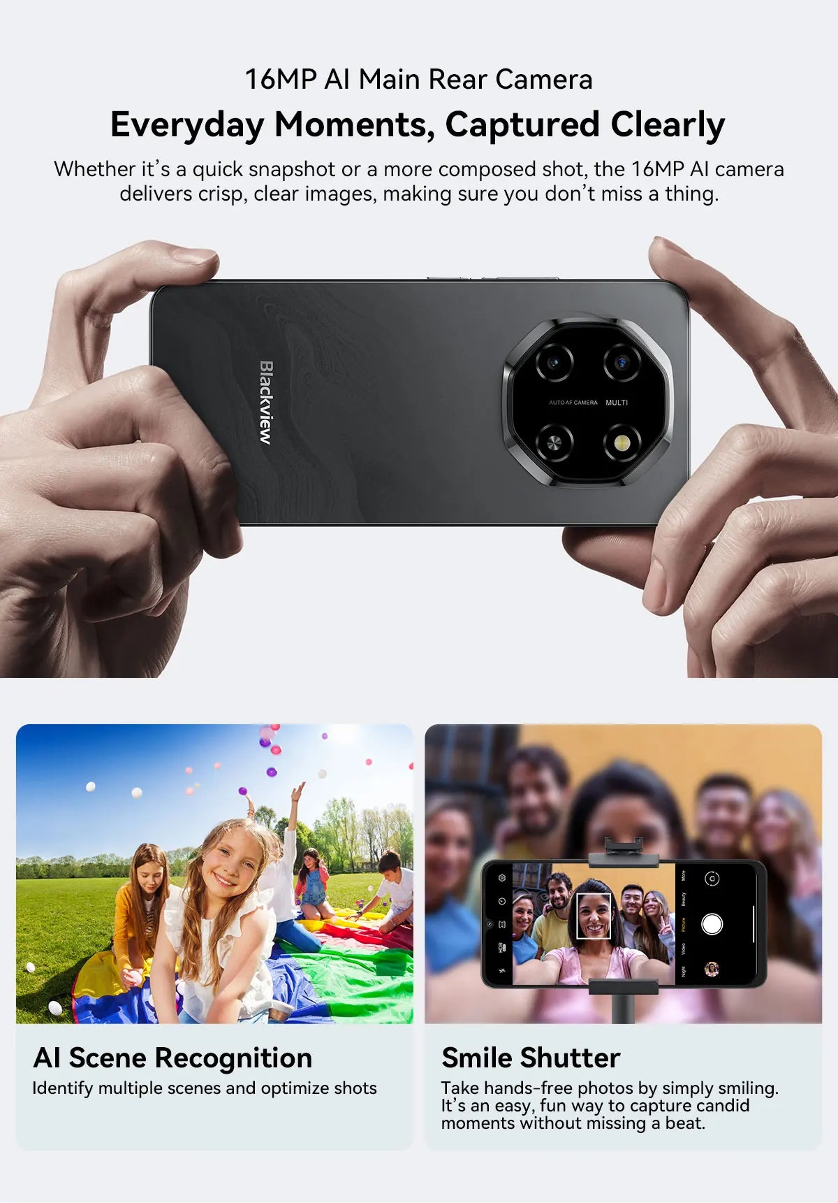 Blackview SHARK 6 AI Smartphone Android 15 Unisoc T8100 5G Mobile Phone 6.88'' Display 120Hz,  8+16GB RAM,128GB+2TB ROM, 5000mAh