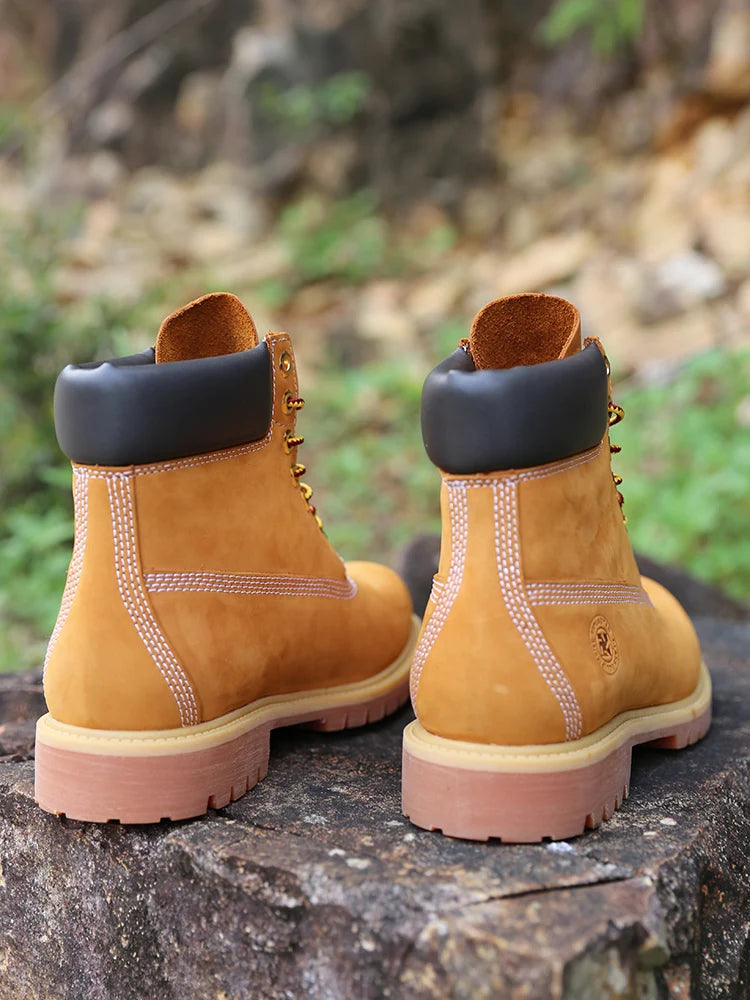 Cowhide Hiking Shoes Men Waterproof Male Motorcycle boots travel sneakers Tactical Hunting Boots Desert Combat Ankle Boots