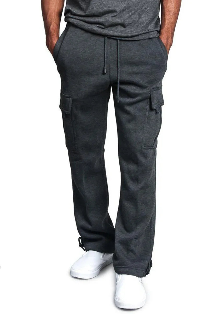 Men Cargo Loose Pants Spring Summer Male Retro Vintage Full Loose Wide Leg Pant LXDZ-ZL-5