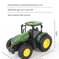 RC Farm Tractors Car 1/24 Radio Controlled Cars and Trucks 2.4G with Light Simulated Engineering Truck Model Toys for Children