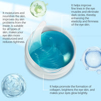 Eye Patches Dark Circles Puffiness with Hydrating Gel Technology Soothing Fine Lines Care for Sensitive Dry Skin Women 60 Pcs