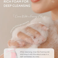 Laikou Sakura Handmade Facial Soap Cleans Skin Shower And Removes Bacteria 99.9% Travel Be Carried For Adults And Children 90g