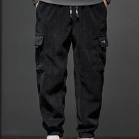 Spring Autumn New Style Elastic Waist Casual Pants for Men Stretch Straight Drawstring Harem Jogging Sports Long Pants Male