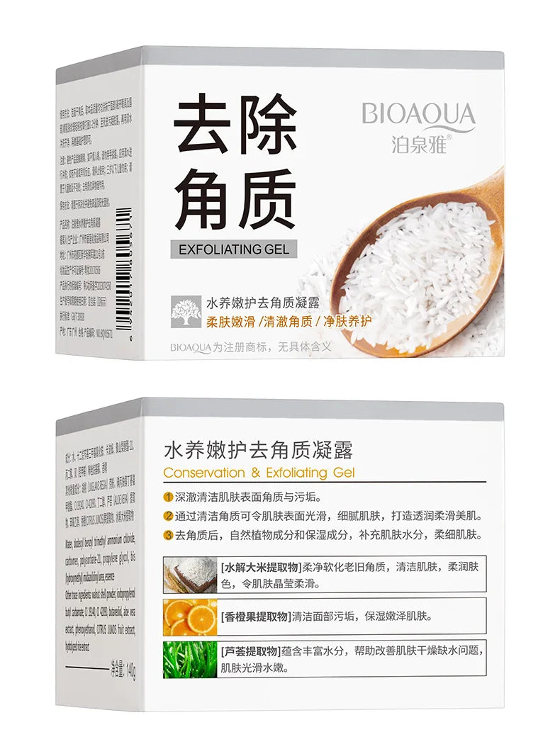 BIOAQUA White Rice Face Exfoliating Gel Moisturizing Cream Nourishing skincare Facial Scrub Facial Cream Exfoliants Skin Care