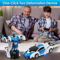Electric RC Car 2 In 1 Transformation Robots Sports Vehicle Model Robots Boys Toys Remote Cool RC Deformation Cars Kid Toy Gifts