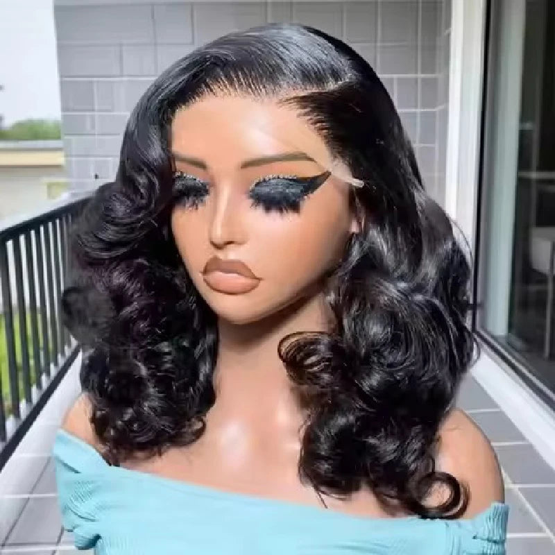 Double Drawn Glueless Short Bob Wigs Raw Vietnamese Hair Wig Body Wave Human Hair Lace Frontal Pre Cut 13x4 Hd Lace Wigs On Sale