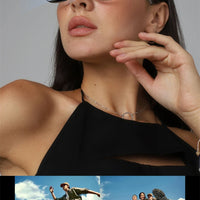 AI Smart Glasses with HD Camera for Photos Videos Hands-Free Vlog Recording Camera Glasses Audio for Driving Outdoor Sunglasses