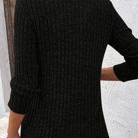 Women's Fashionable V-neck Button Up Top With Pit Stripes