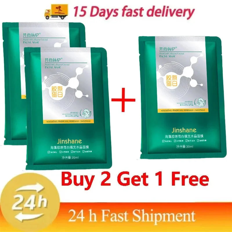 Tiktok Hot Sale Seaweed Collagen Filling Crystal Mask Replenishing Fruit Jelly Skin Transparent Mask Skin Care Masque 1/3/5/10pc