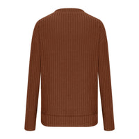 Women's Long Sleeve V-Neck T-Shirt Pit Stripe Milled Fashion Temperament Top