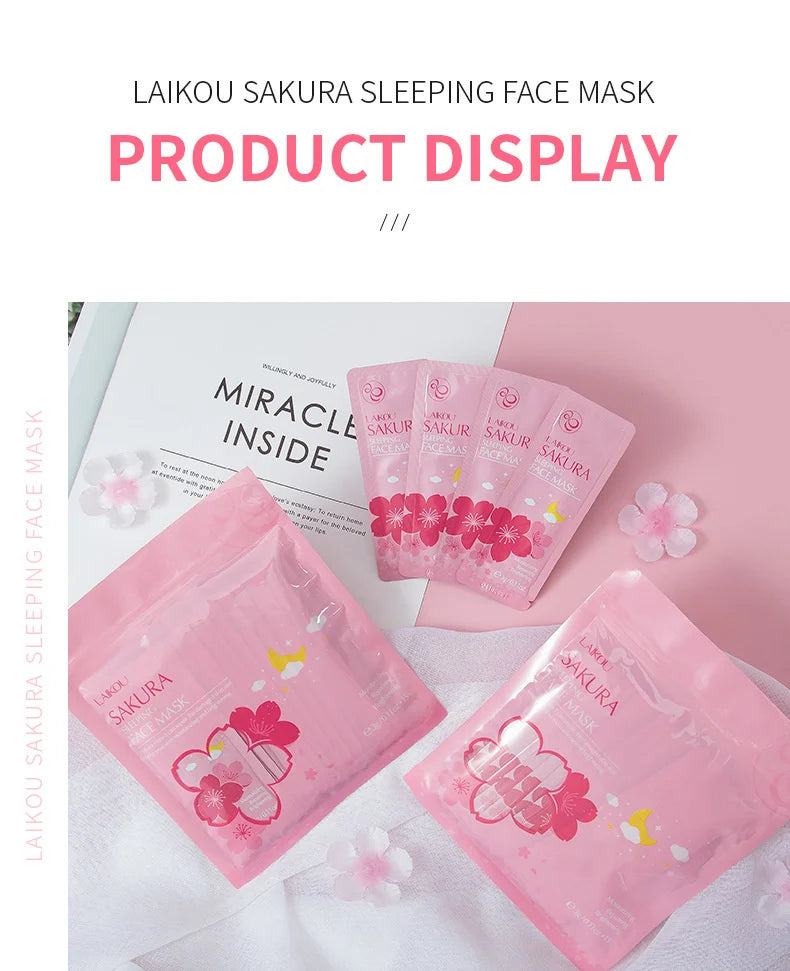 LAIKOU 7pcs Moisturizing Facial Mask Anti Wrinkle Firming Hydrating Sleeping Face Masks Face Mask Beauty Korean Skin Care