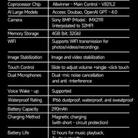 Smart AI Translation Smart Glasses Take Photos Recognizing Objects 4K Camera Bluetooth Music Call Intelligent Recording Glasses