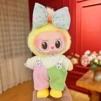 17cm Labubu V1 V2 Fashion Color Rain Shoes Raincoat 10cm Cotton Doll Cute Shoes Doll Changing Accessories
