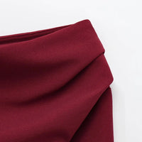 TFMLN 2025 Fashion Asymmetric Women Top T Shirts New Elegant Spring Summer Elastic Clothes Long Sleeve Shirt Top