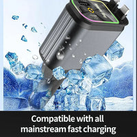 5-in-1 180W Car Fast Charger USB Type-C Power Adapter Retractable Phone Charger With Roof Starlight For IOS Android Phones