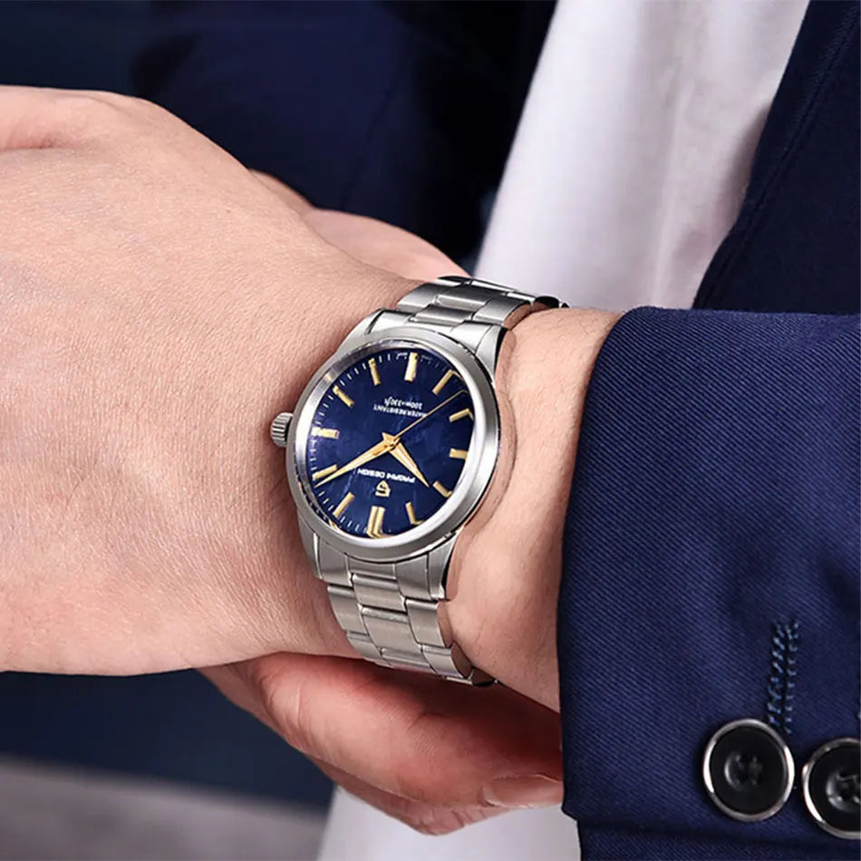 PAGANI DESIGN 40MM Men Quartz Watches TMI VH31 Luxury Business Top Sapphire 316L Stainless Steel 100M Waterproof Watch For Men