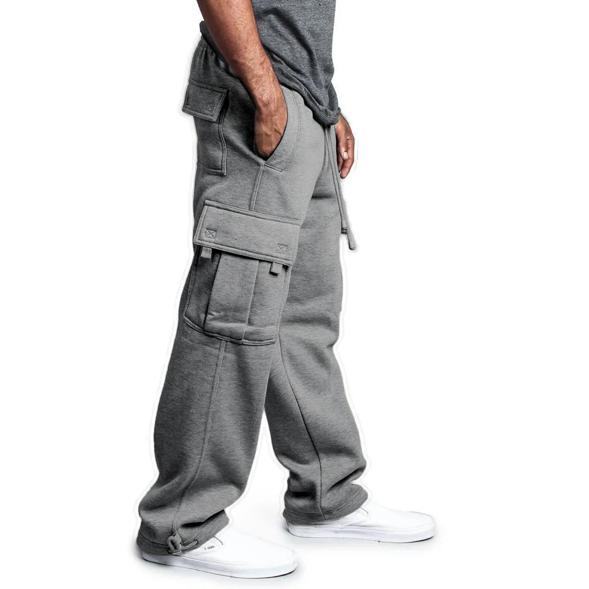Men Cargo Loose Pants Spring Summer Male Retro Vintage Full Loose Wide Leg Pant LXDZ-ZL-5