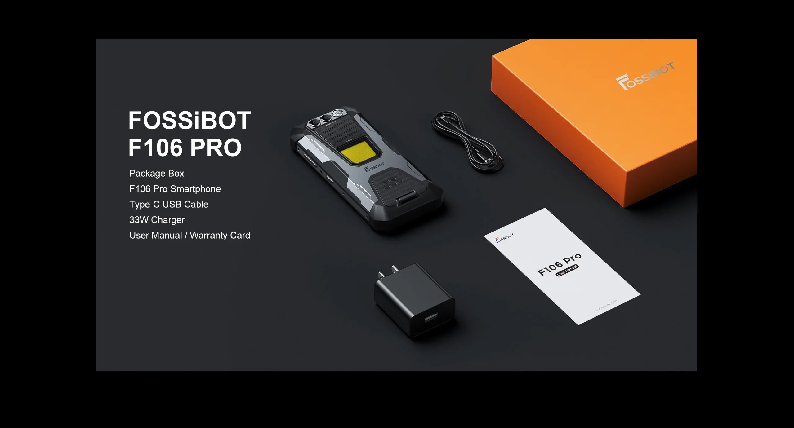 FOSSiBOT F106 PRO 4G Rugged Smartphone Android 14 15GB(8+7GB Extended) 256GB ROM 12000mAh 48MP 30W 6.58 Inch FHD+ Cellphone NFC