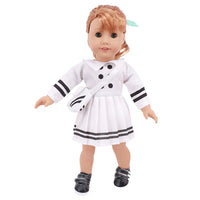Baby Girls Dress Dolls Clothes Daily Fashion Dress For 18 inch American Doll Girl's Accessories 43Cm Baby Reborn,Generation Gift