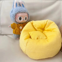 Labubu Doll Sofa for Labubu Mini Lazy Sofa Bed V1 V2 V3 DIY Clothing Accessories Cute Doll Cushion Children's Toy Gift