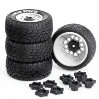 RC Wheels and Tires Truck Tires Short Course Tires for 1/10 Scale Car Arrm a Senton,Slash 2WD 4×4,Axia1,Rc 4wd,Red cat