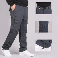 Men's Winter Cargo Pants Double Layer Fleece Warm Thick Camouflage Tactical Cotton Long Trousers Men Baggy Casual Cotton Pants