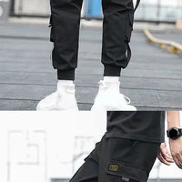 Men's Casual Trousers Cargo Wear Sportswear Military Tactics Multi-Pocket Camouflage Forest Run Outdoor Stretch Slim Fit Corset