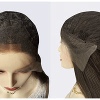 Synthetic Wig Hair Highlight Ash Blonde Straight Bob For Woman Lace Front Wig Bang Brazilian Hair Short Bob Wig