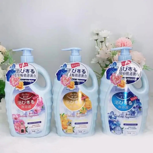 1L Shower Gel Perfume Fragrance Long-lasting Scent, Moisturizing & Hydrating Care Skin Bath Wash Body Cleanser Body Wash