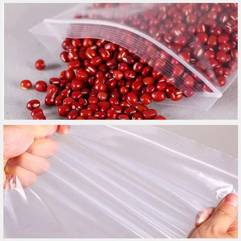 Small Zip Lock Plastic Bags Reclosable Transparent Bag Vacuum Storage Bag Ziplock Food Storage Bags Plastic Zip bag Sealing bag