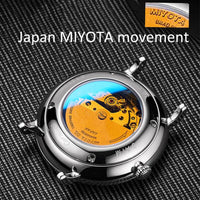 Carnival Brand 3D Curved Dial Luxury Sapphire Automatic Watch for Man Leather MIYIOTA Mechanical Watch Sports Wristwatch Male