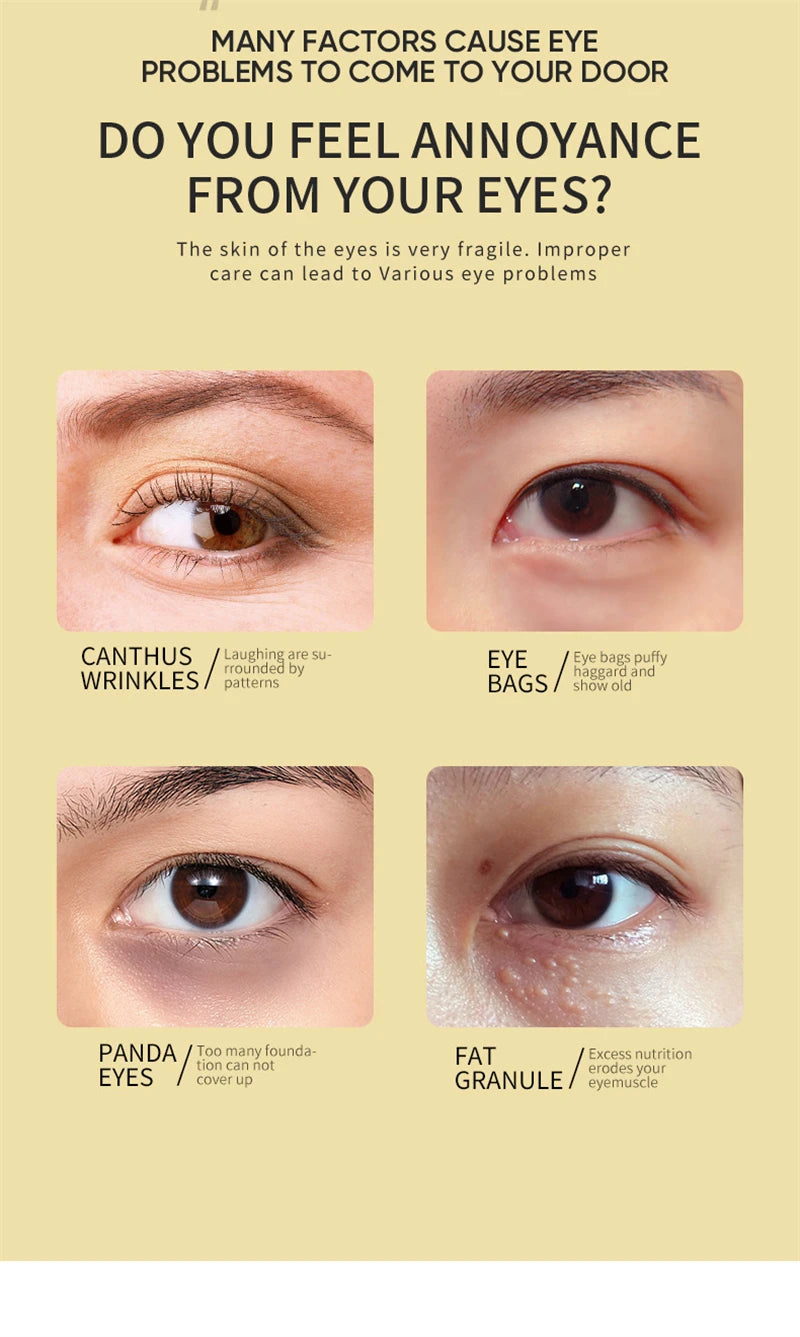 Avocado Gold Eye Mask Nourishing Moisturizing Improve Eye Bags Eye Patches Anti Wrinkle Firming Anti Dark Circles Eye Serum