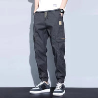 Men's Fashion Concise Office Harem Pants Holiday Party Plush Winter Cargo Trousers Classic Thicken Casual Pants Plus Size S-3XL
