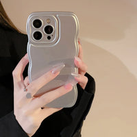New Men Women Wave Phone Case For iPhone 12 13 14 15 16 Pro Max Shockproof Dissipate Heat Silicone Soft Cases Protective Shell