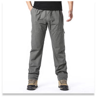 High Quality Men's Cotton Cargo Pants Casual Multiple Pocket Tacitcal Pants Spring Autumn Outdoor Camping Hiking Work Pants
