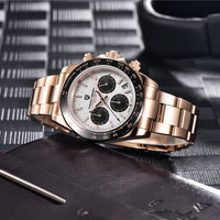 40mm New V2 PAGANI DESIGN Men's Quartz Watches Sapphire Retro Chronograph Stainless Steel Waterproof Watch Men Relogio Masculino