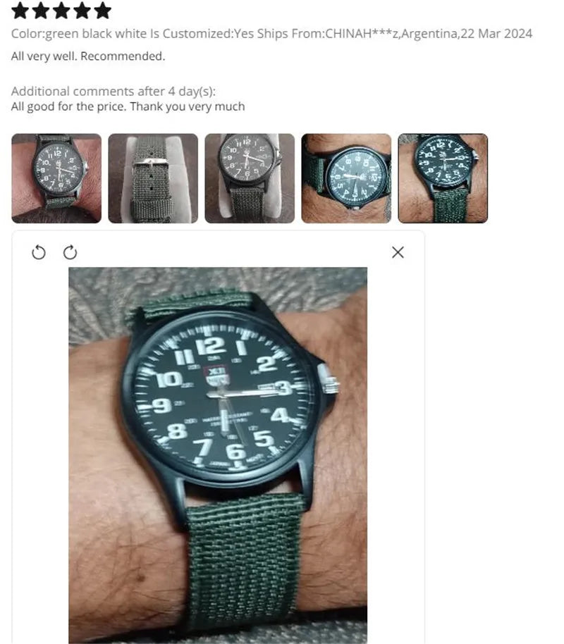 Men Genuine XINEW Brand Watches Students Fashion Casual Nylon Band Sports Army Gifts Date Quartz Wrist Watch Black Montre Homme