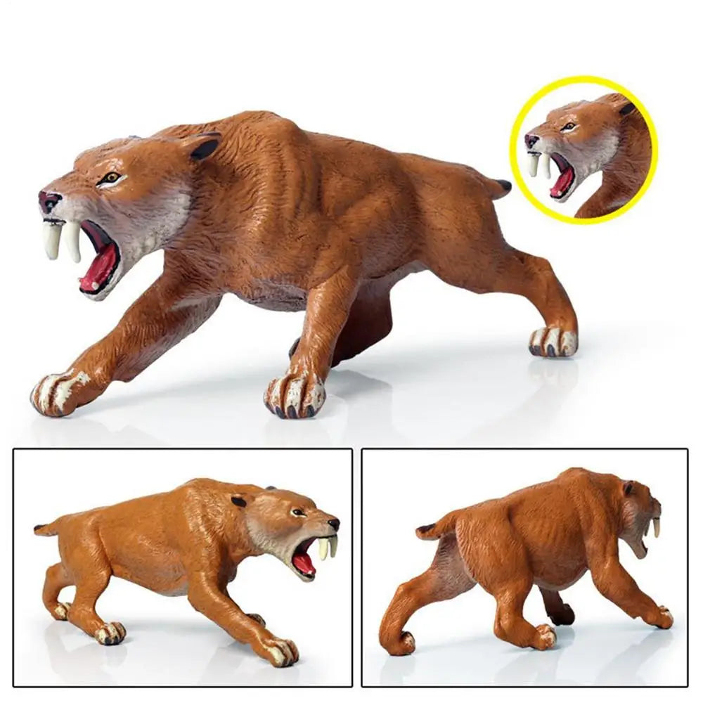 Saber-toothed Tiger Simulation Animal Model Children's Toy Gift Workmanship Than Real Home Decorations Interesting Toys