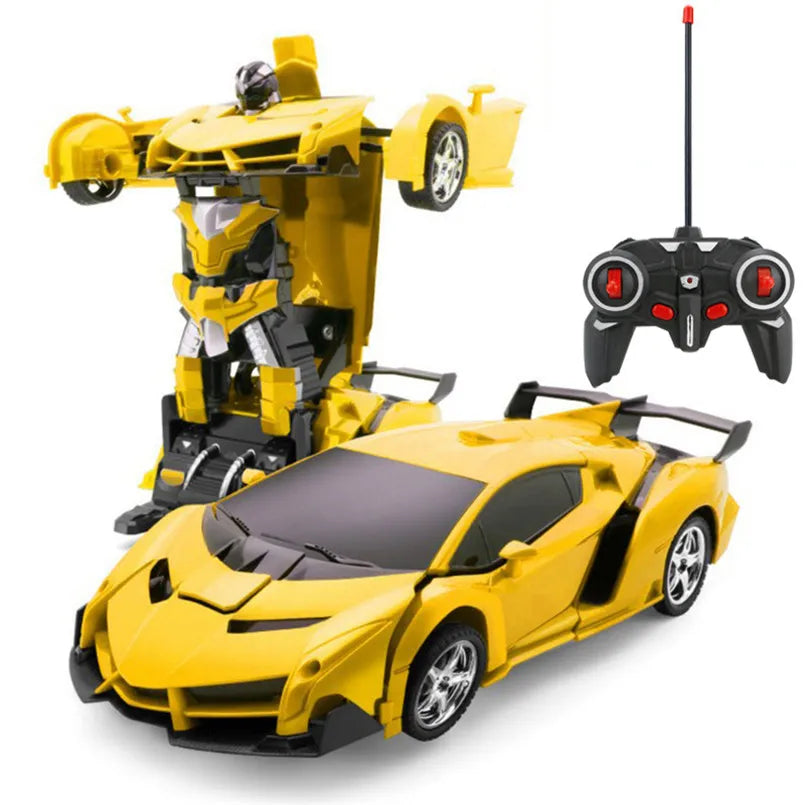 Electric RC Car 2 In 1 Transformation Robots Sports Vehicle Model Robots Boys Toys Remote Cool RC Deformation Cars Kid Toy Gifts