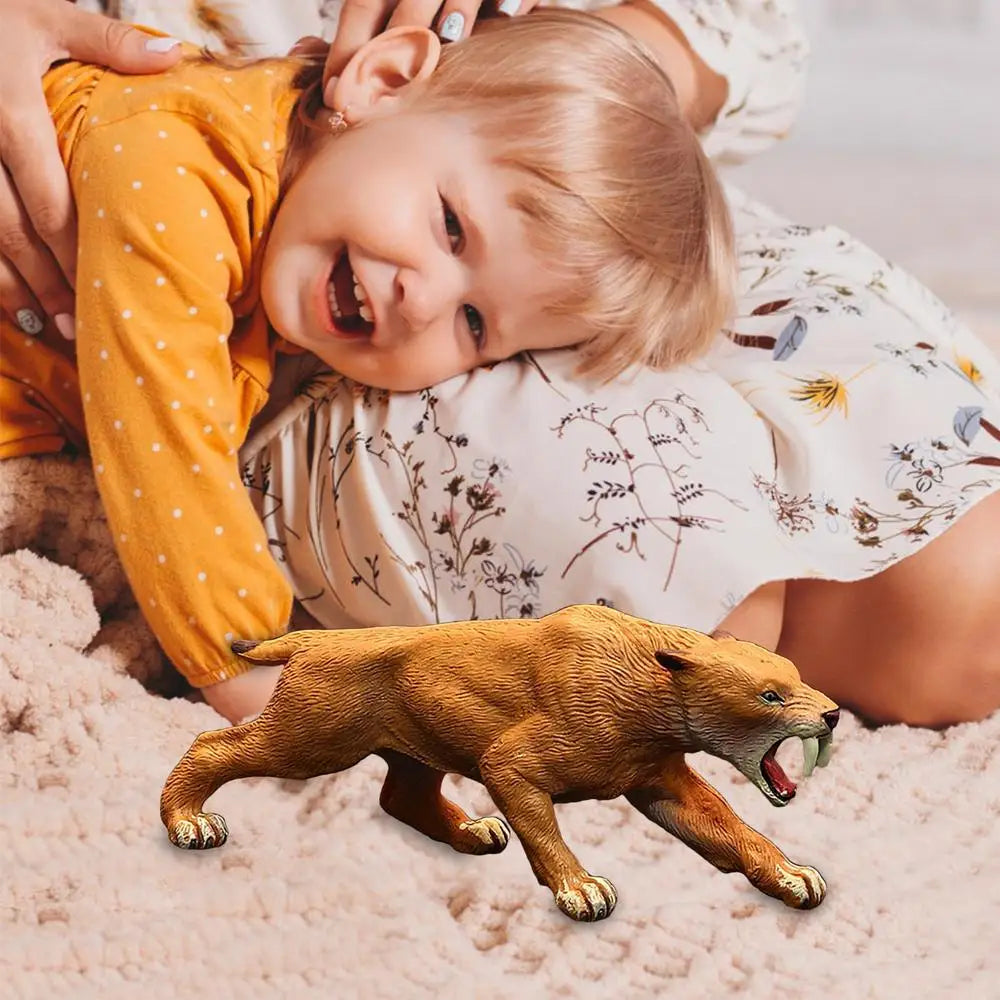 Saber-toothed Tiger Simulation Animal Model Children's Toy Gift Workmanship Than Real Home Decorations Interesting Toys
