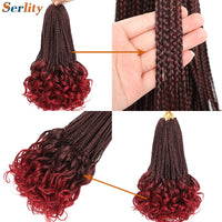 French Curl Crochet Braids 14 Inch Kid-Friendly Goddess Box Braids with Bouncy Curly Ends French Curls Braiding Hair for Women