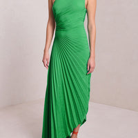 Women Elegant Long Dress Summer Sleeveless One-shoulder Pleated Hollowed Irregular Dress for Cocktail Party Beach Sundress Y2K